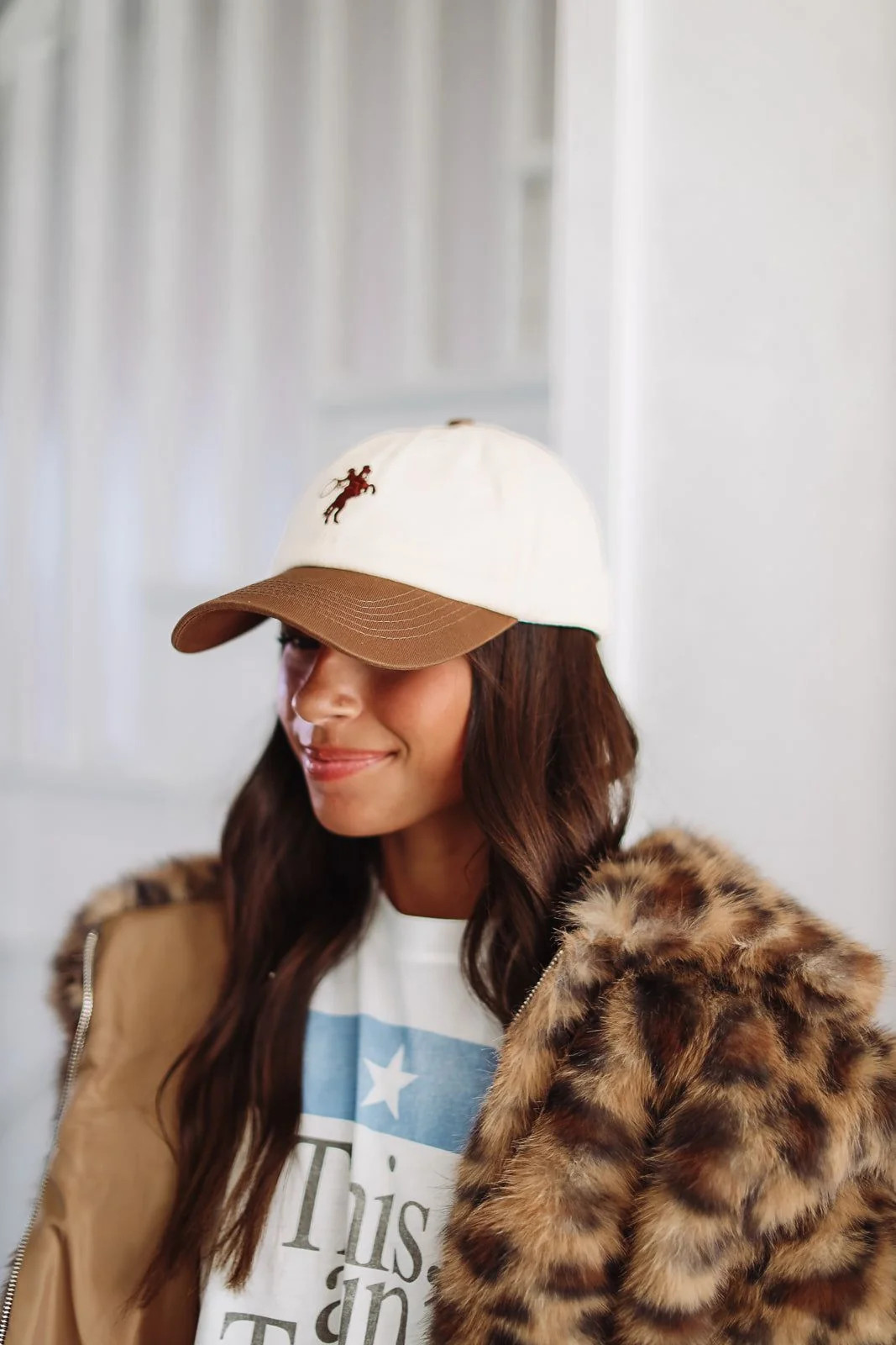 The Laundry Room Giddy Up Cap - Khaki and Brown | Hazel and Olive