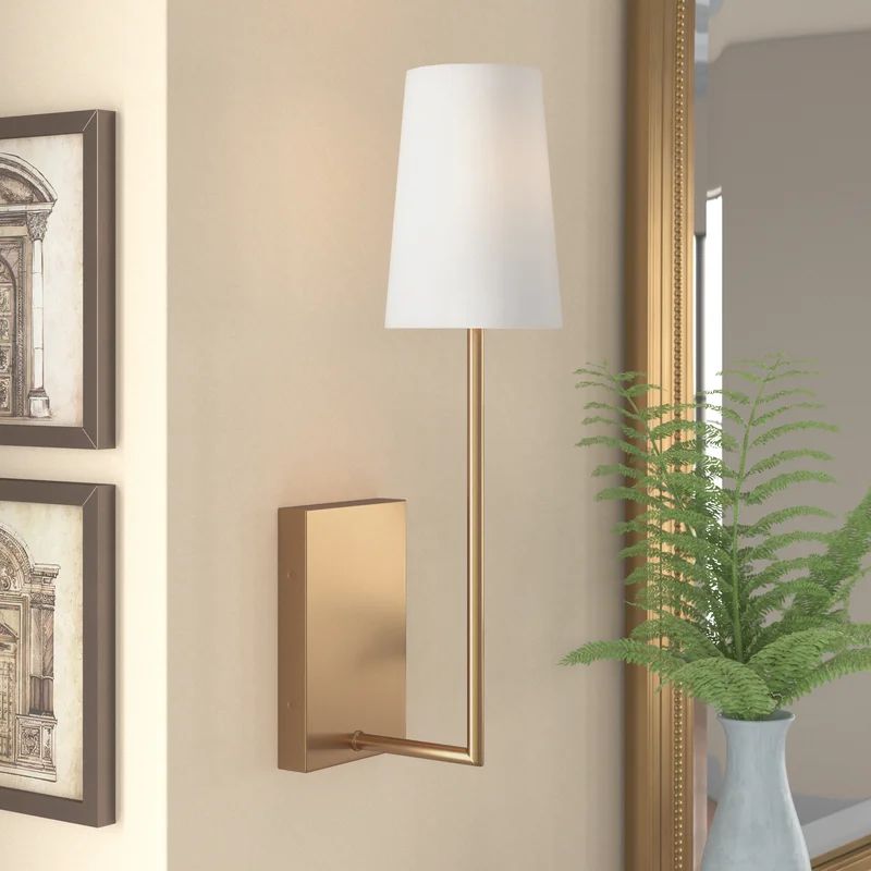 Frith 1 - Light Dimmable Gold Armed Sconce | Wayfair North America
