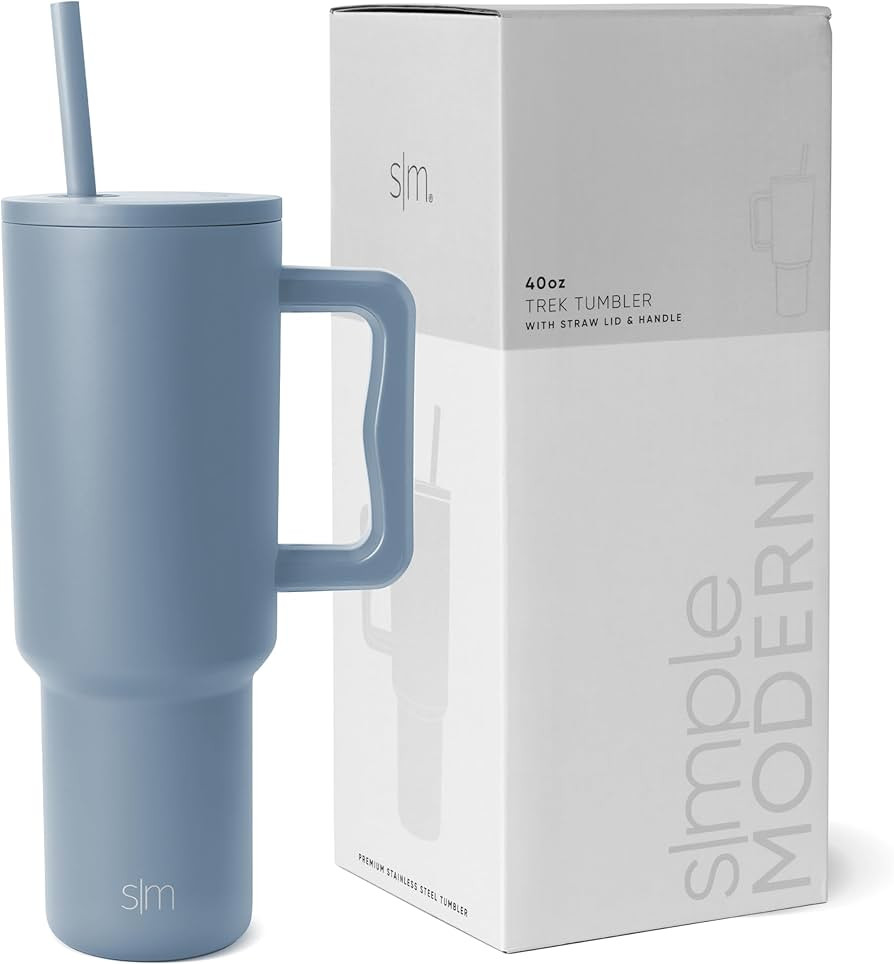 Simple Modern 40 oz Tumbler with Handle and Straw Lid | Insulated Cup Reusable Stainless Steel Wa... | Amazon (US)