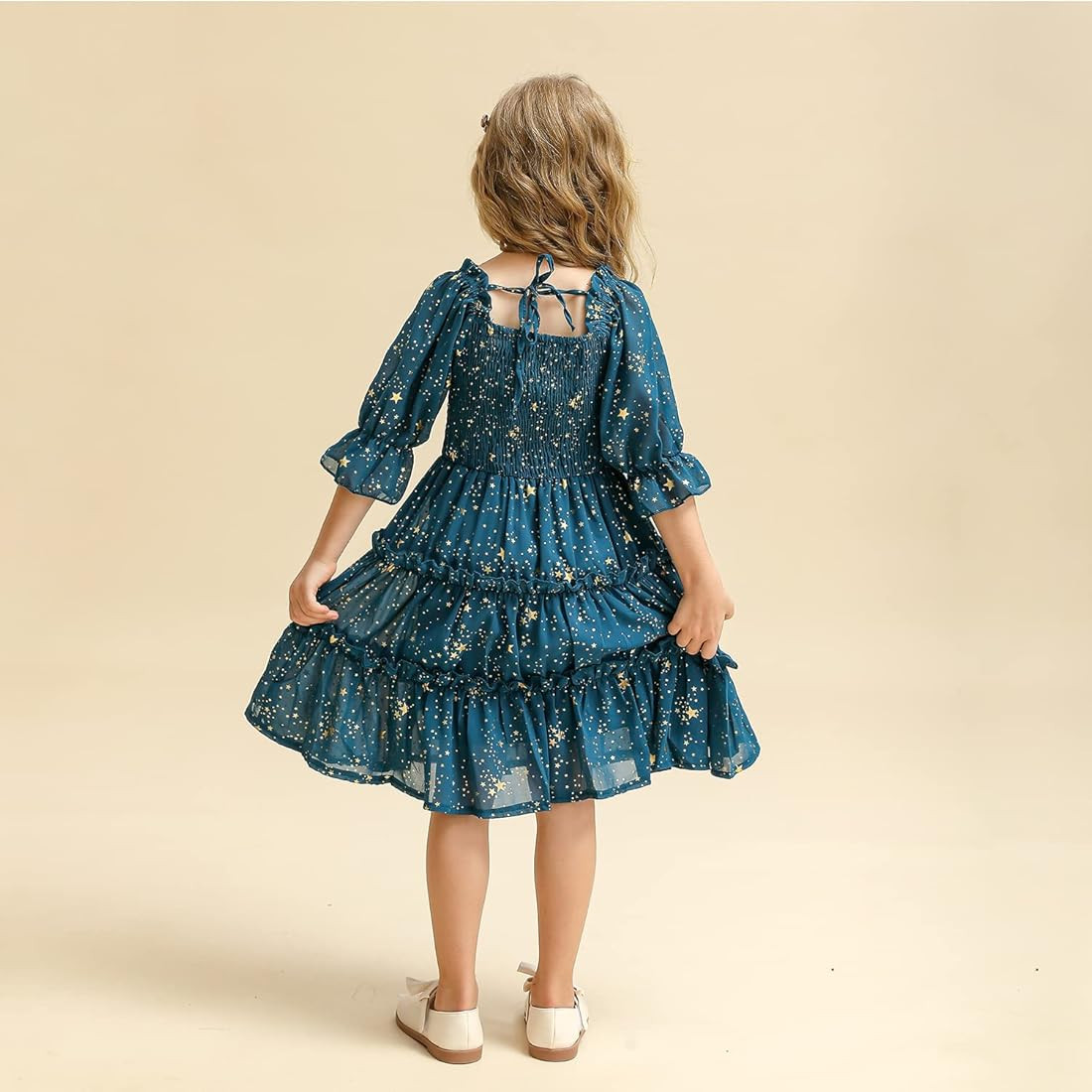 Nileafes Girl Knee-Length Dress Lace Cotton Casual Summer Dresses for Girls 2-7 Years | Amazon (US)