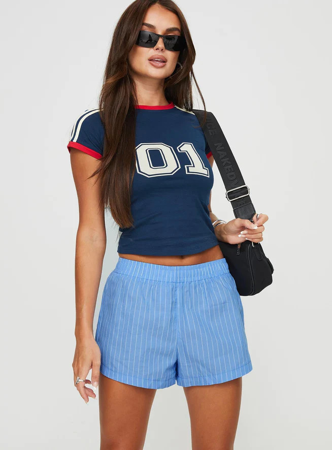 Maxxy Boxer Shorts Blue Stripe | Princess Polly AU