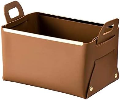 Foldable Vegan Leather Basket | Amazon (US)