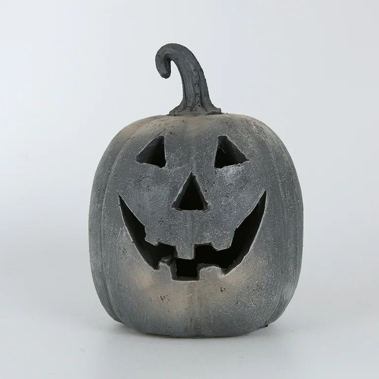 2025 Fall Decor - Halloween Decorations - Handmade Resin Terracotta Pumpkin Jack O' Lantern Outdo... | Walmart (US)