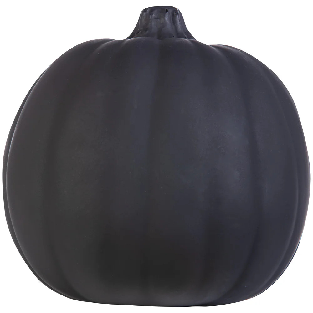 Haunted Living 6-in Matte Black Pumpkin Decor | 551698 | Lowe's