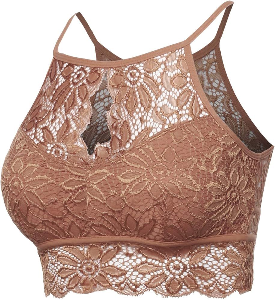 Women's Sexy Lace High Neck Bralette Top | Amazon (US)