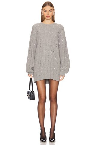 Social Sweater Dress in Silver Sequins Knit | Revolve Clothing (Global)