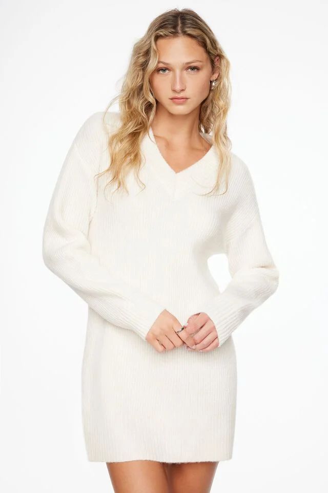Heavenlyarn™ Long Sleeve Sweater Dress | Dynamite Clothing
