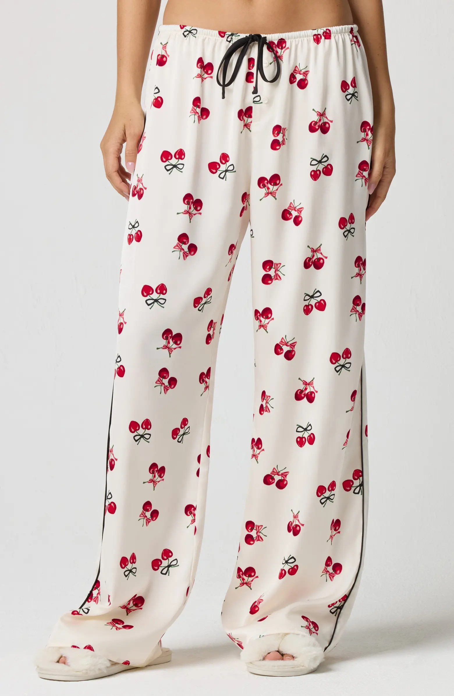 Bow Satin Pajama Pants | Nordstrom