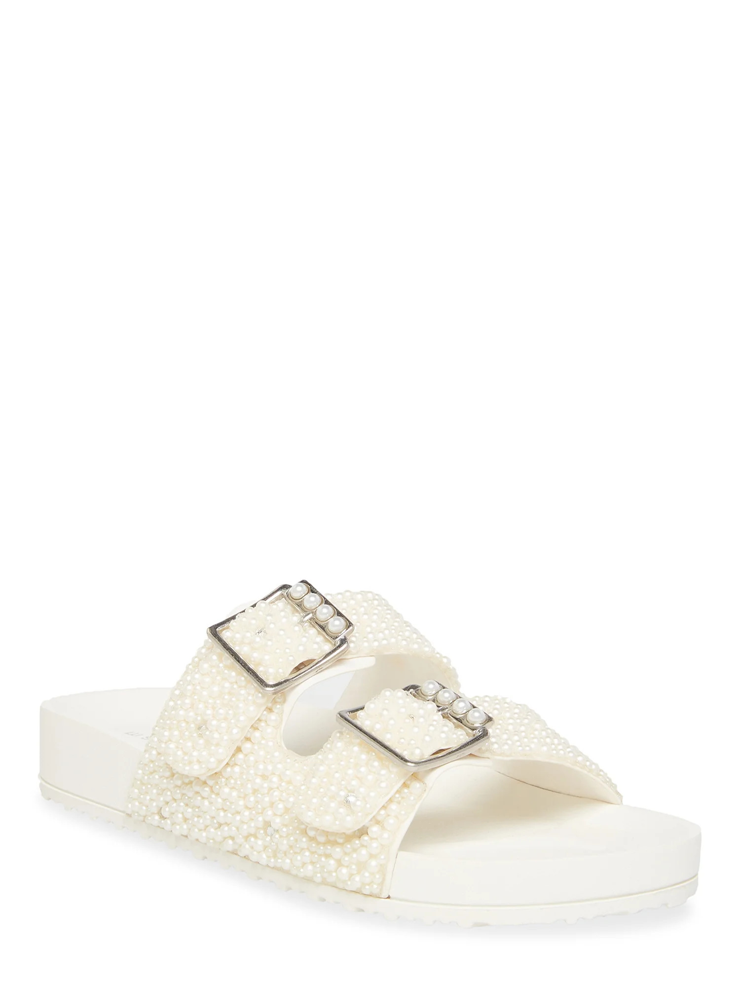 Madden Girl Women's Teddy-PR Pearl Embellished Footbed Sandal | Walmart (US)