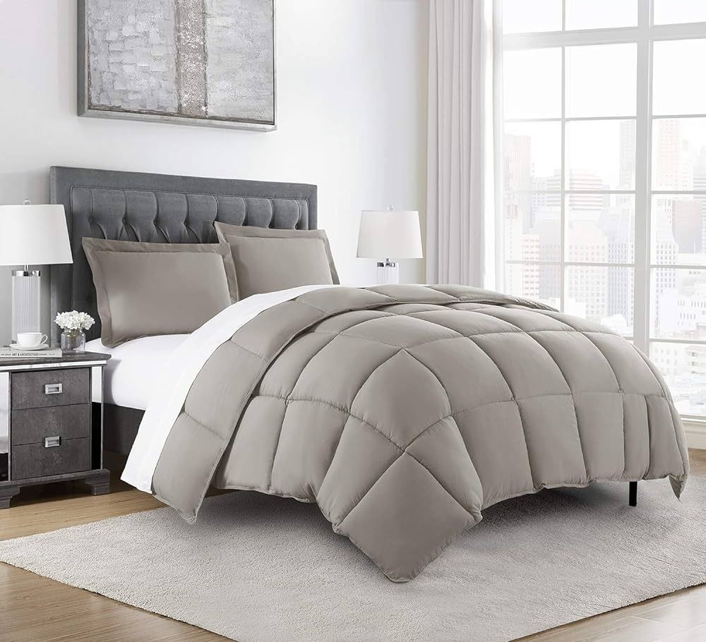 Chezmoi Collection 3-Piece Down Alternative Comforter Set - Lightweight All Seasons Luxurious Bru... | Amazon (US)