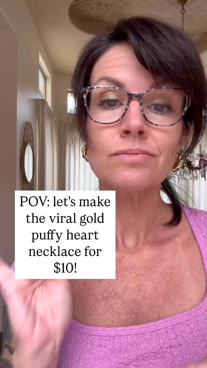 Obsessed with the viral puffy heart necklace? I made one for about $10.
The viral one? That'll run you about $150.
Don't worry! It's the easiest necklace diy ever.
I already own these $4.88 puffy heart earrings from @walmart and saw these chain necklaces for $6.88 the other day.
So naturally I had to make THE necklace that I keep seeing everywhere.

#diy #valentines #puffyheart #dealsandsteals #walmartfinds #walmartdeals #walmartfashion

#LTKOver40 #LTKWatchNow #LTKFindsUnder50