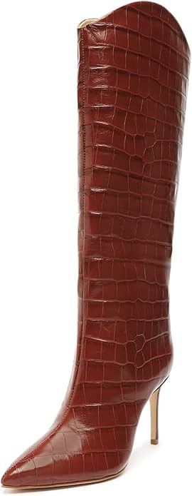SCHUTZ Women's Maryana Leather Dress Boot | Amazon (US)