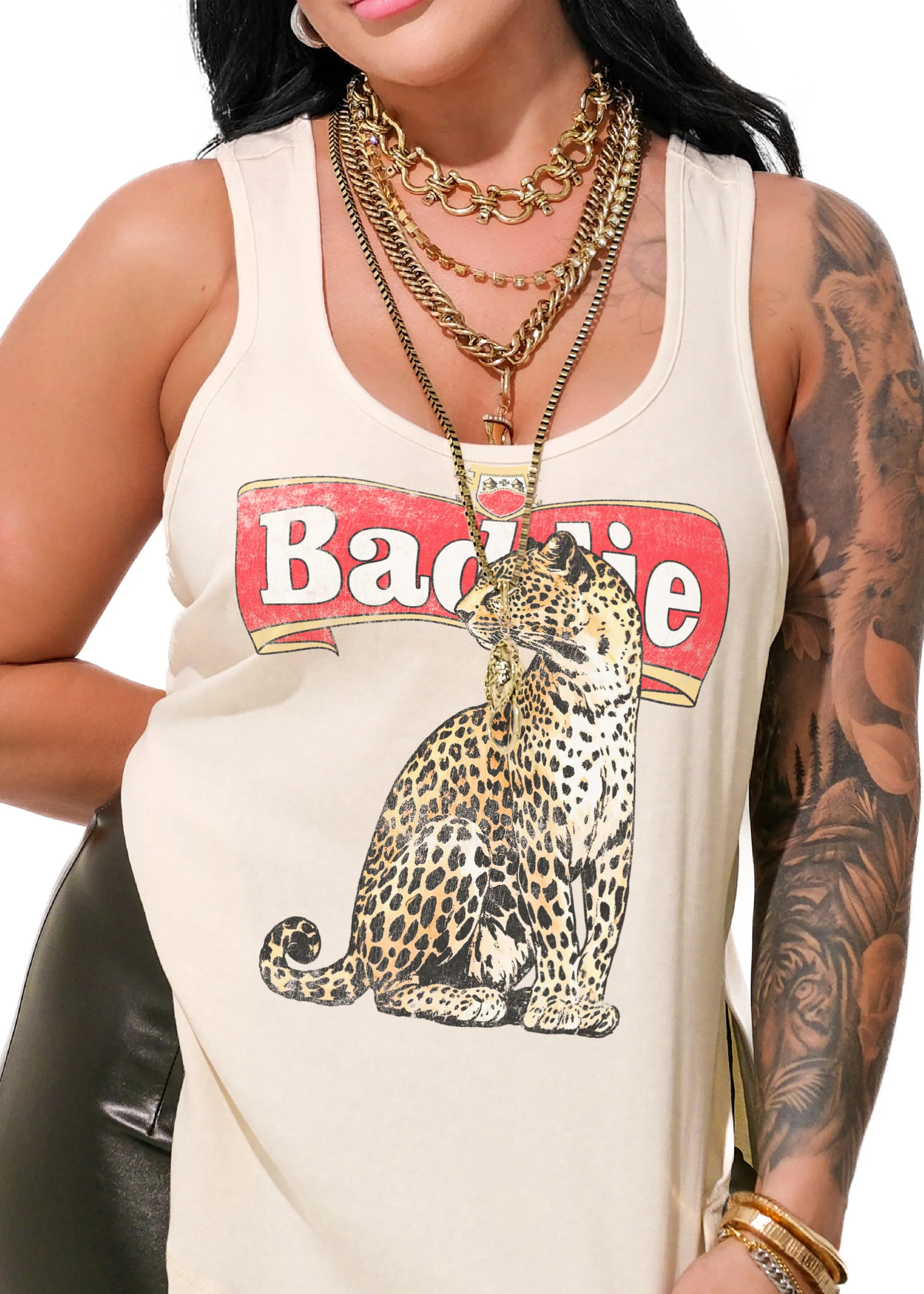 BADDIE BOYFRIEND SIDE SLIT TANK | Shop.app