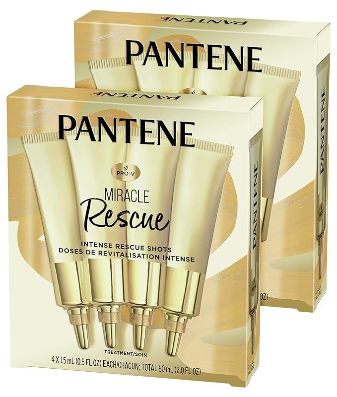 Pantene Hair Mask Miracle Rescue Shots, Intensive Repair Treatment for Damaged Hair, 4 count 0.5 ... | Amazon (US)