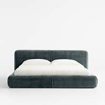 Curios Steel Upholstered King Bed by Jeremiah Brent | Crate & Barrel | Crate & Barrel