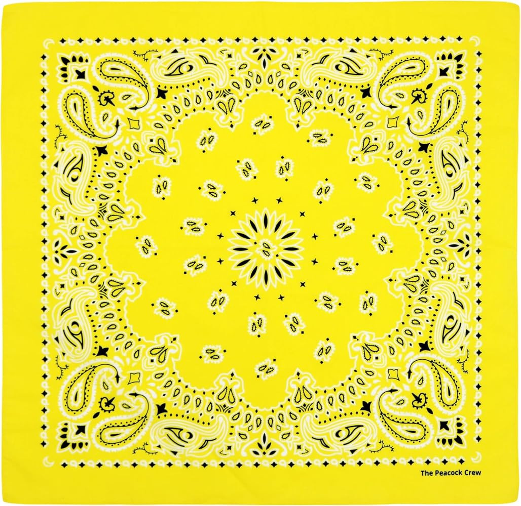 Premium Soft Cotton Designer Bandana for Men and Women 22x22 in | Amazon (US)