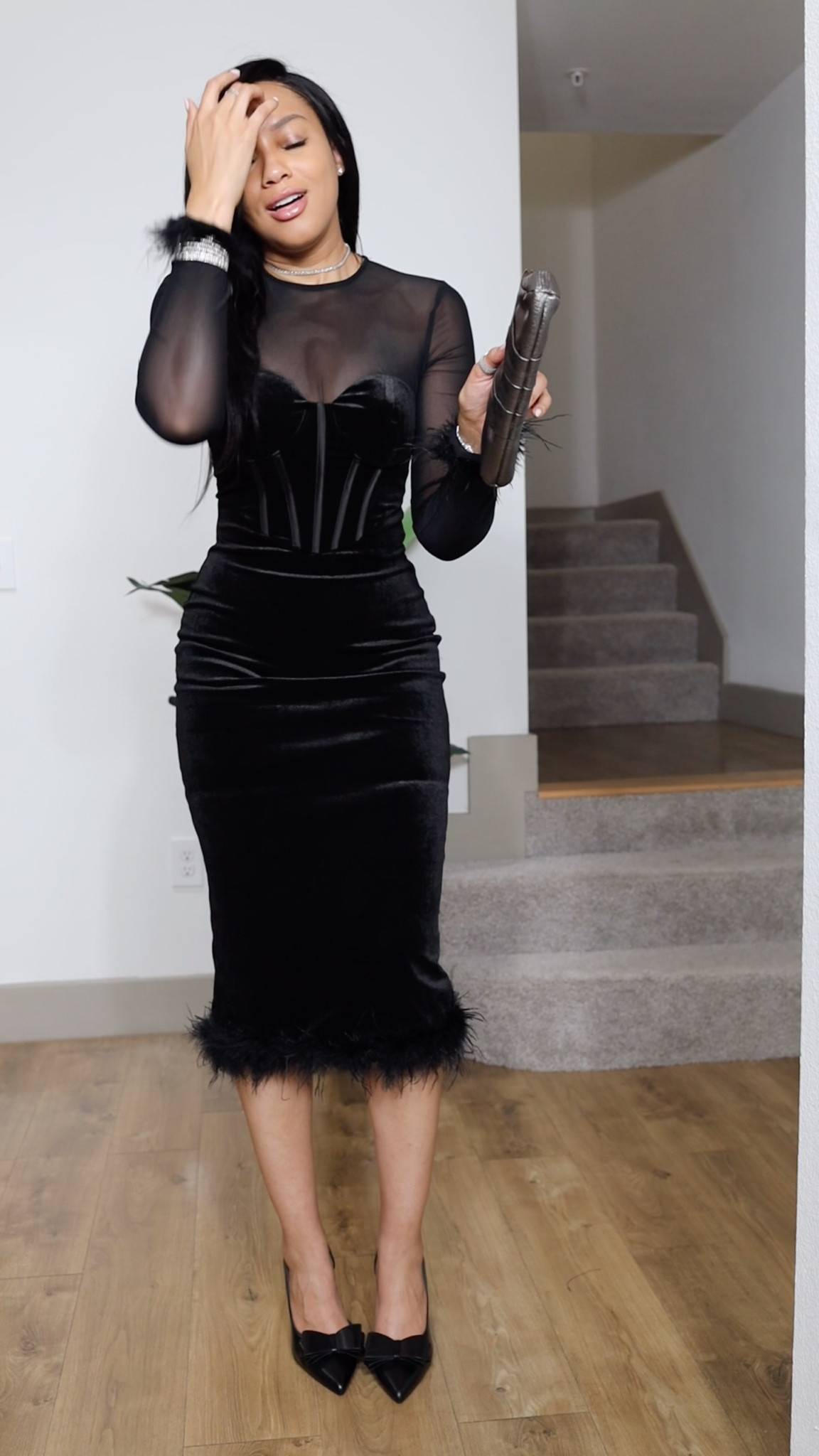 Lulus has us covered with the holiday party dresses for sure 😍 wearing an XS in this black one, how cute are the feathers and corset bodice 🥹

Lulus, holiday dress, holiday dresses, all black, corset, wedding guest, formal, cocktail, party, classy, metallic, classic, midi

#LTKCyberWeek #LTKHoliday #LTKSaleAlert