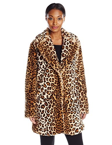 Calvin Klein Women's Faux-Fur Leopard Coat | Amazon (US)