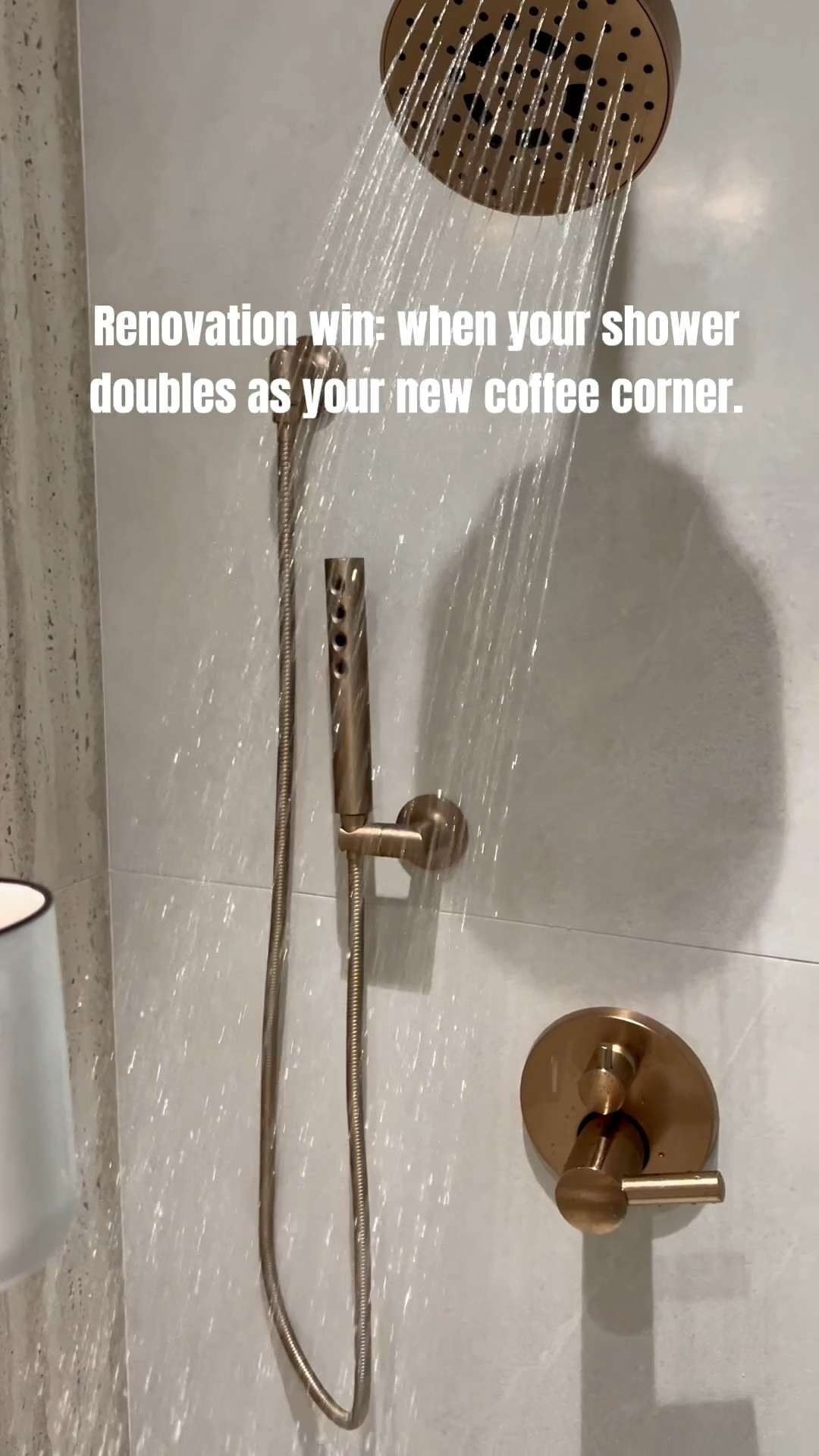 Renovating wasn’t just about looks…it was about creating a space where even my morning coffee feels like a spa moment. I can’t be the only one who likes to drink coffee during a long shower. Anyone else?
#bathroomrenovation #bathroomremodel #bathroomrenovationideas #spalikeexperience #spalikebathroom #coffeeintheshower #coffeeintheshowerkindofmorning 

#LTKHome
