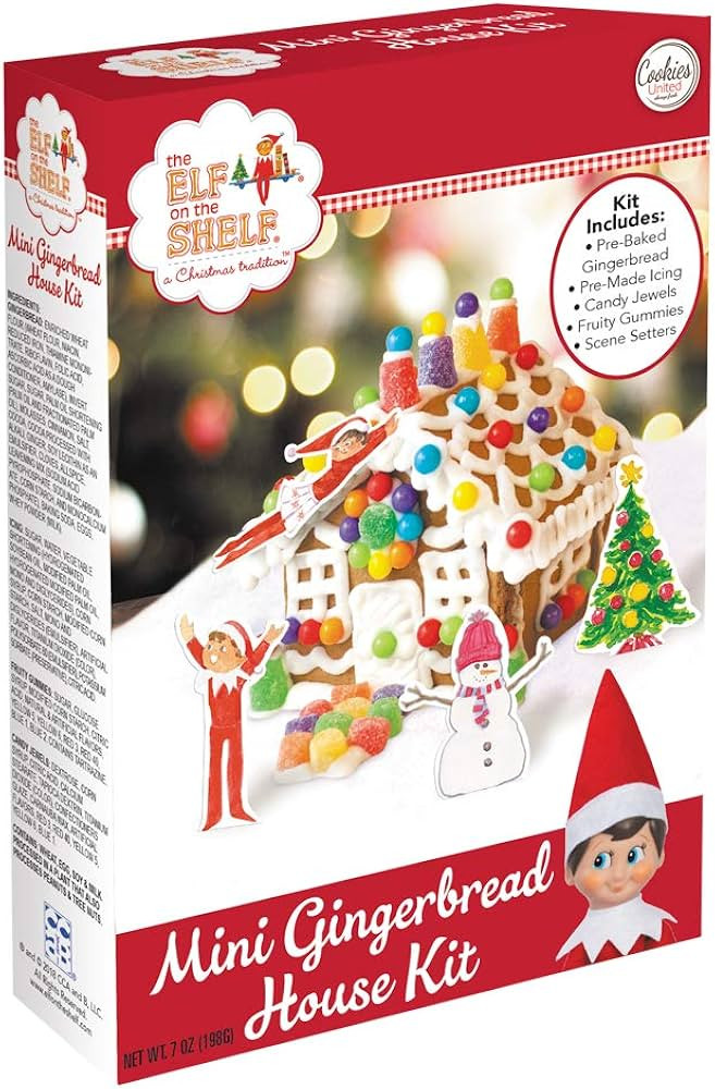 Mini Elf on the Shelf Gingerbread House Kit by Cookies United | Amazon (US)