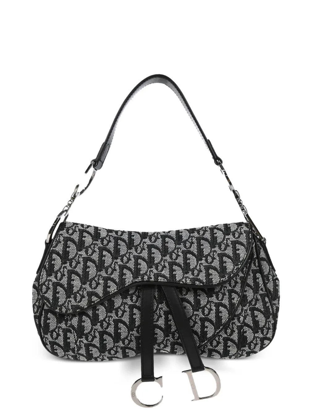 Christian Dior Pre-Owned 2002 Double Saddle shoulder bag - Black | Farfetch Global