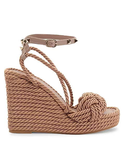 Rainbow Textile Rope Wedge Sandals | Saks Fifth Avenue