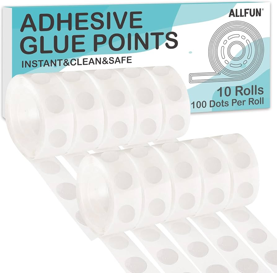 ALLFUN 1000 Pieces Glue Point Dots Double Sided Adhesive for Balloons Craft | Amazon (US)