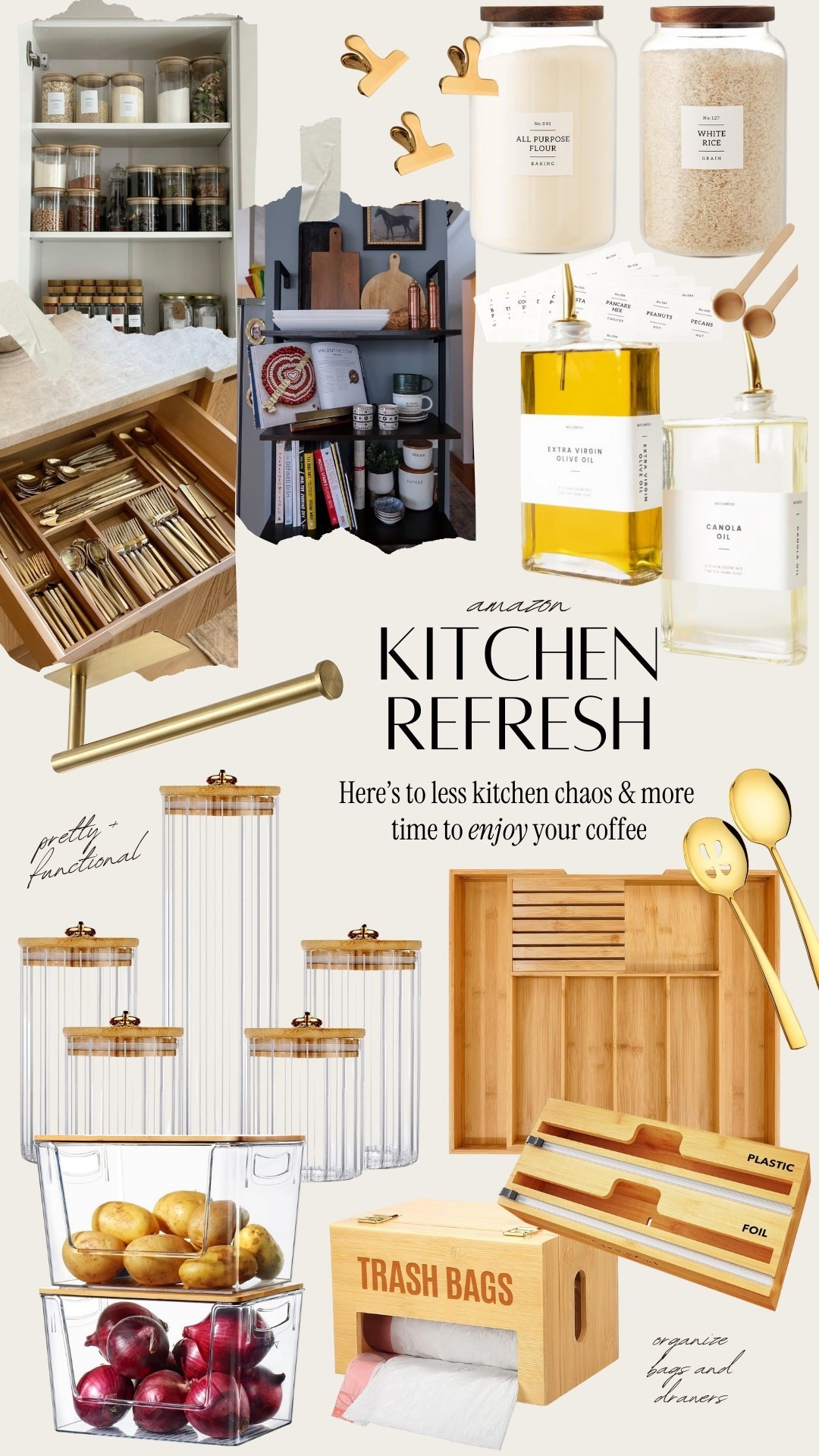 Amazon kitchen refresh! Less kitchen chaos and more time due to better systems that actually allow you to enjoy your coffee and make mornings easier. 

#LTKfoodie #LTKFindsUnder50 #LTKHome