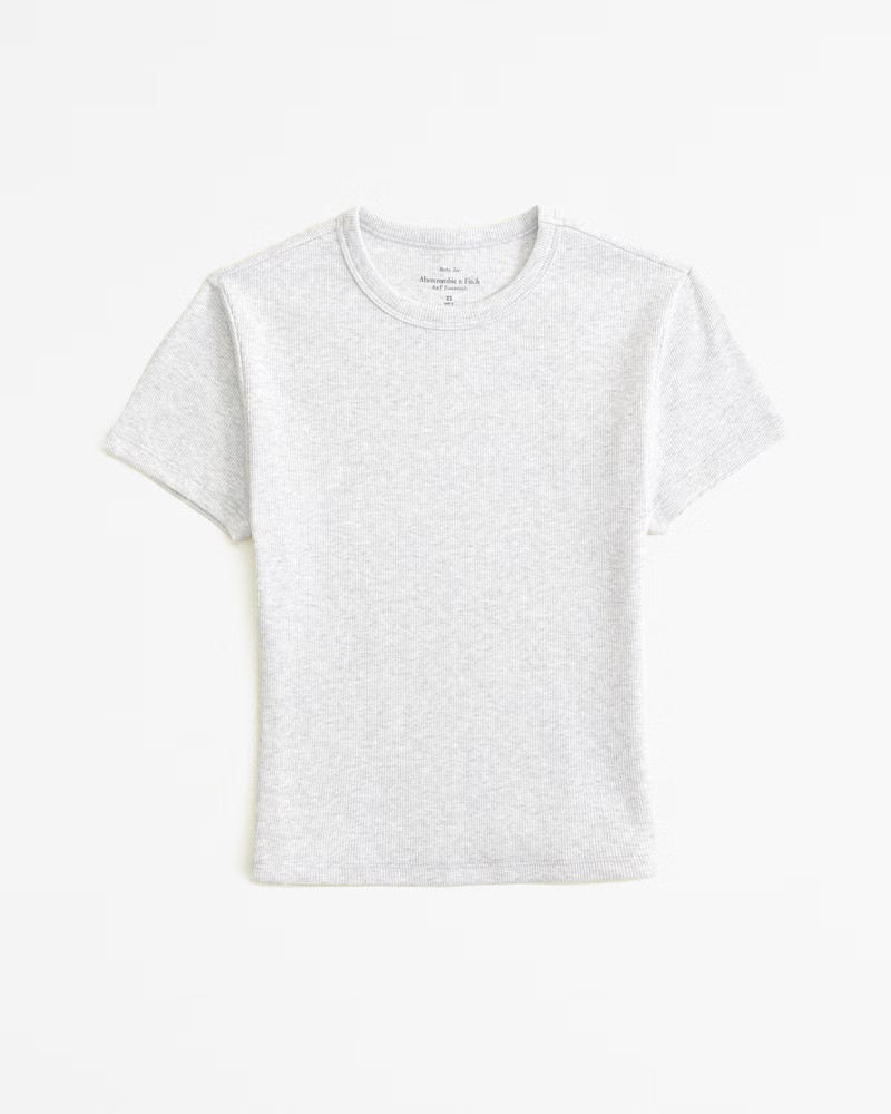Essential Rib Baby Tee | Abercrombie & Fitch (US)