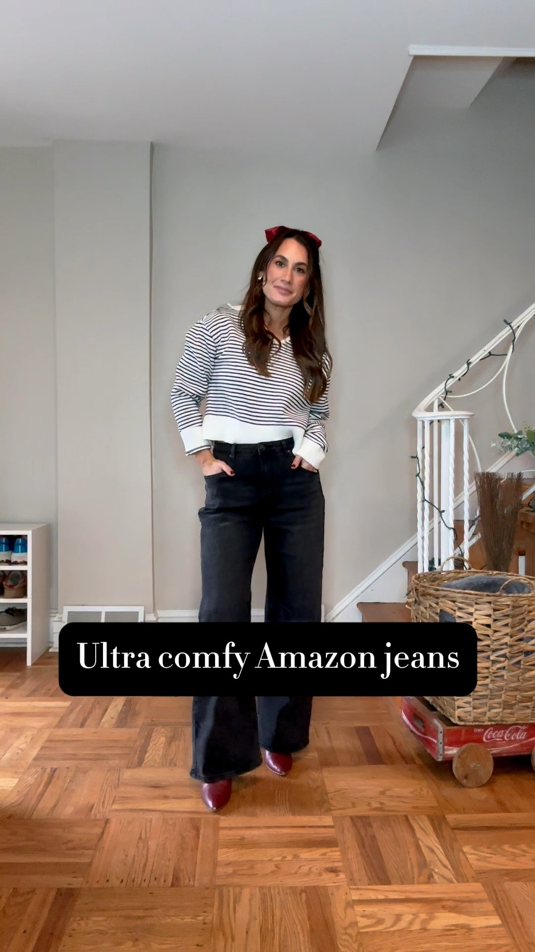 10 days of holiday fits…day 7 🎄Cute and easy look for work or brunch 

⭐️ new favorite Amazon jeans
⭐️ Target sweaters that just make sense
⭐️the power of a red bootie 

#LTKFindsUnder50 #LTKHoliday #LTKgrwm