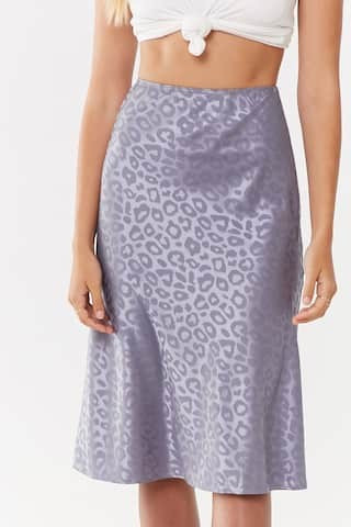 Satin Leopard Print Skirt | Forever 21 (US)
