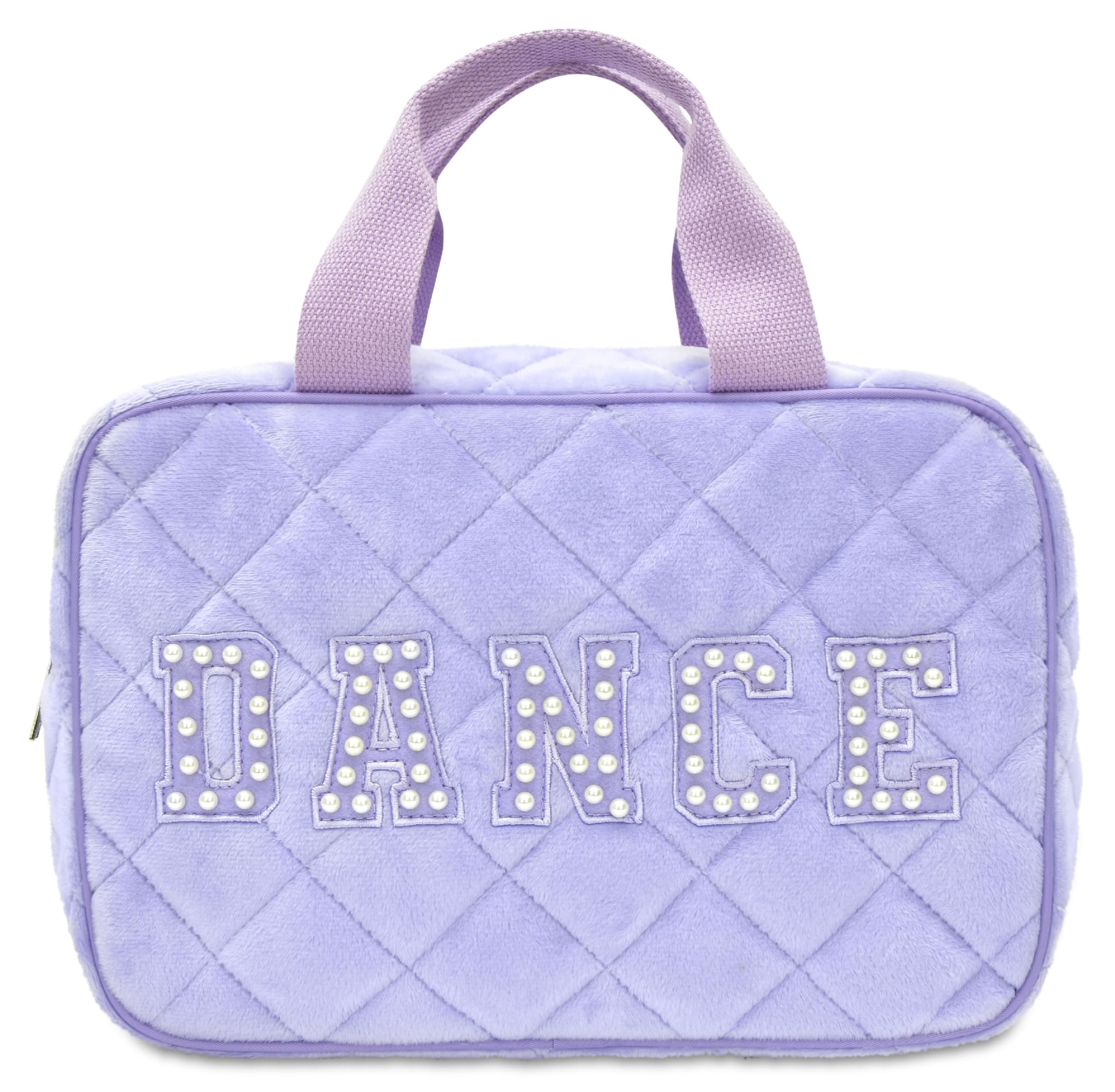 iscream 12.25" x 8.25" Quilted Plush Double Handle Zippered Cosmetic Bag - Dance Pearl | Amazon (US)