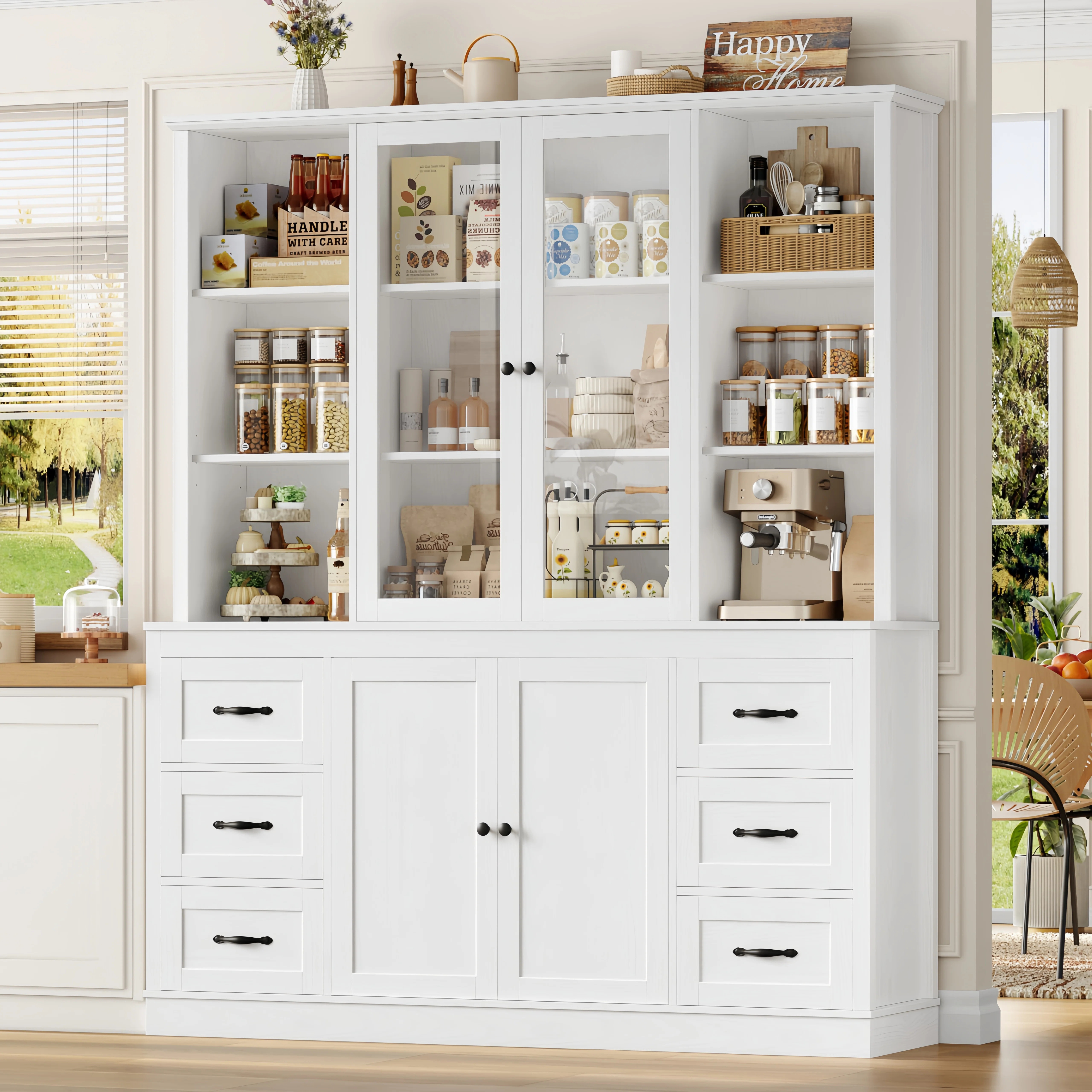 74.4-Inch Tall Pantry & Storage Cabinet, Abbey | Wayfair North America
