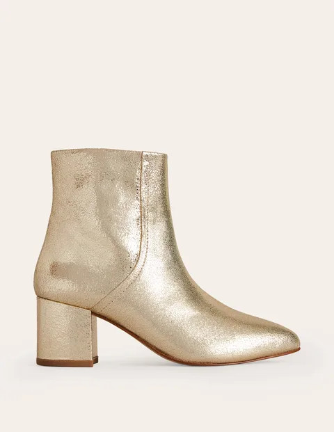 Block Heel Leather Ankle Boots | Boden (US)