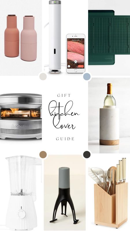 Gift guide for the kitchen lover. Automatic stirrer, wine cooler that doubles as a vase, colored baking sheets, indoor pizza oven 

#LTKHoliday #LTKhome #LTKGiftGuide