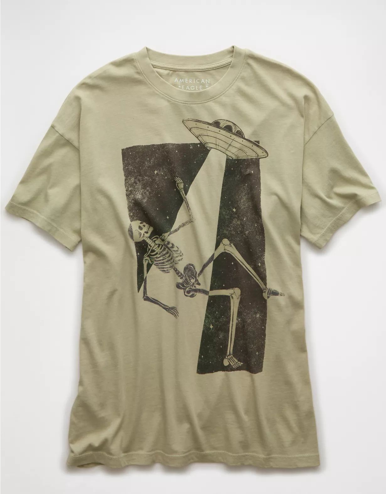 AE Oversized Glow-In-The-Dark Halloween Graphic T-Shirt | American Eagle Outfitters (US & CA)