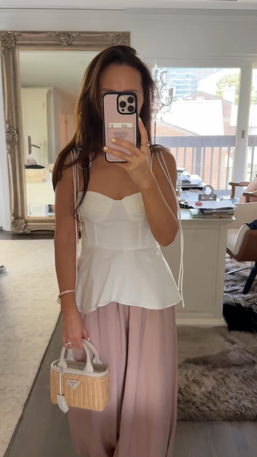 Zara outfit, summer outfit, balloon pants, Prada raffia bag

#LTKSeasonal #LTKStyleTip #LTKItBag