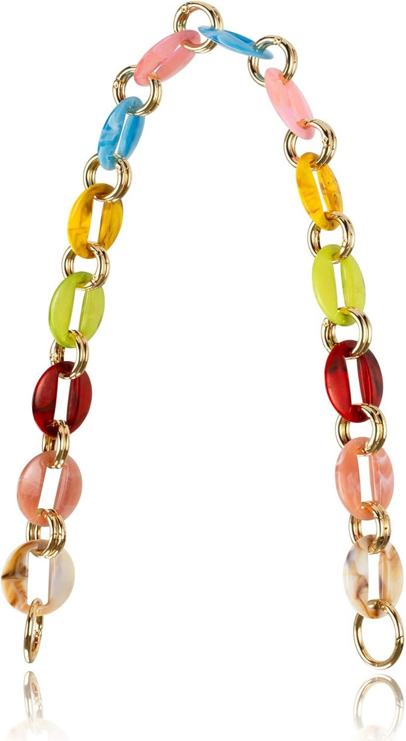 Allzedream Acrylic Chain Strap Metal Spring Ring Adjustable Handbag Purse Replacement Straps | Amazon (US)