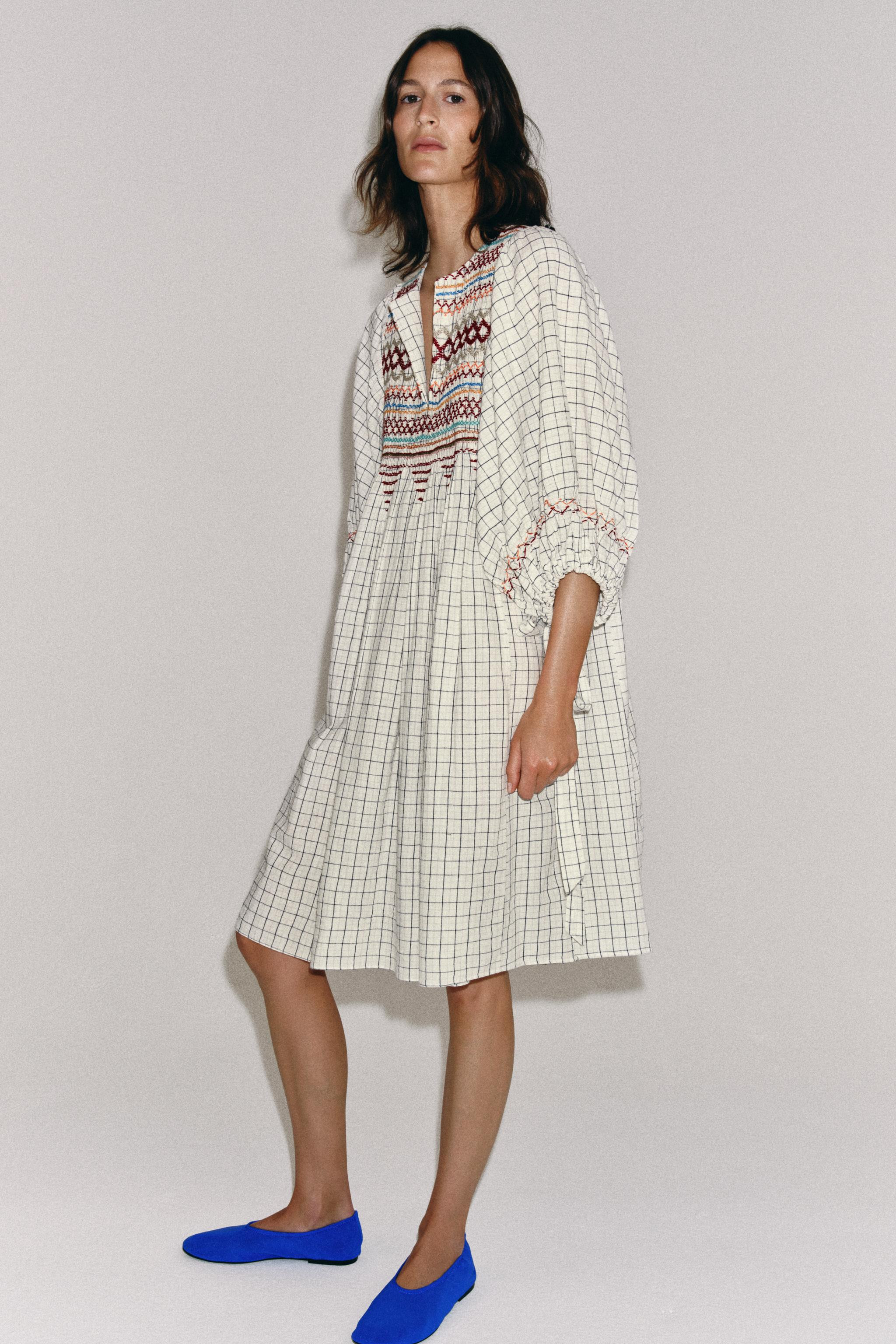 ZW COLLECTION LINEN BLEND MIDI DRESS | Zara UK