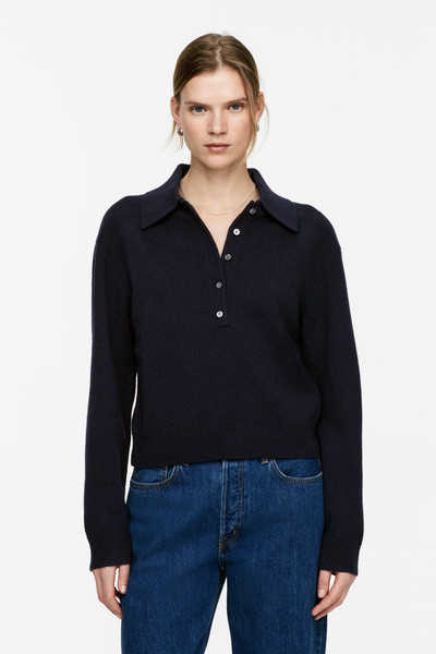 Polopullover aus Wolle – Dunkelblau – Damen – ARKET DE | Arket EU