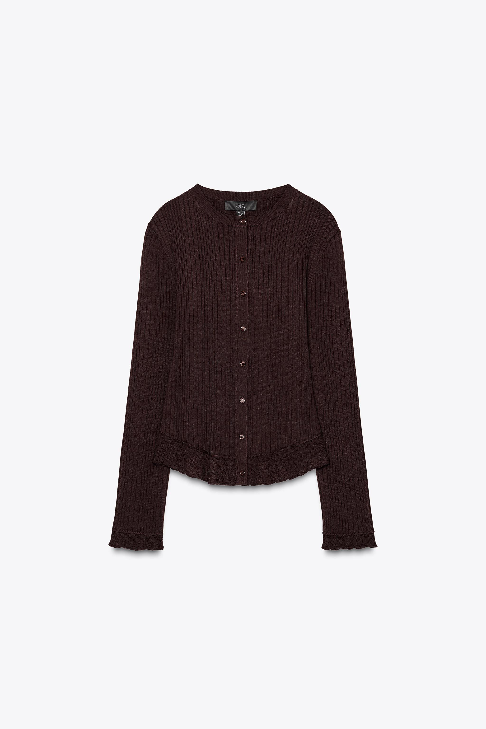 RIBBED KNIT CARDIGAN | Zara US
