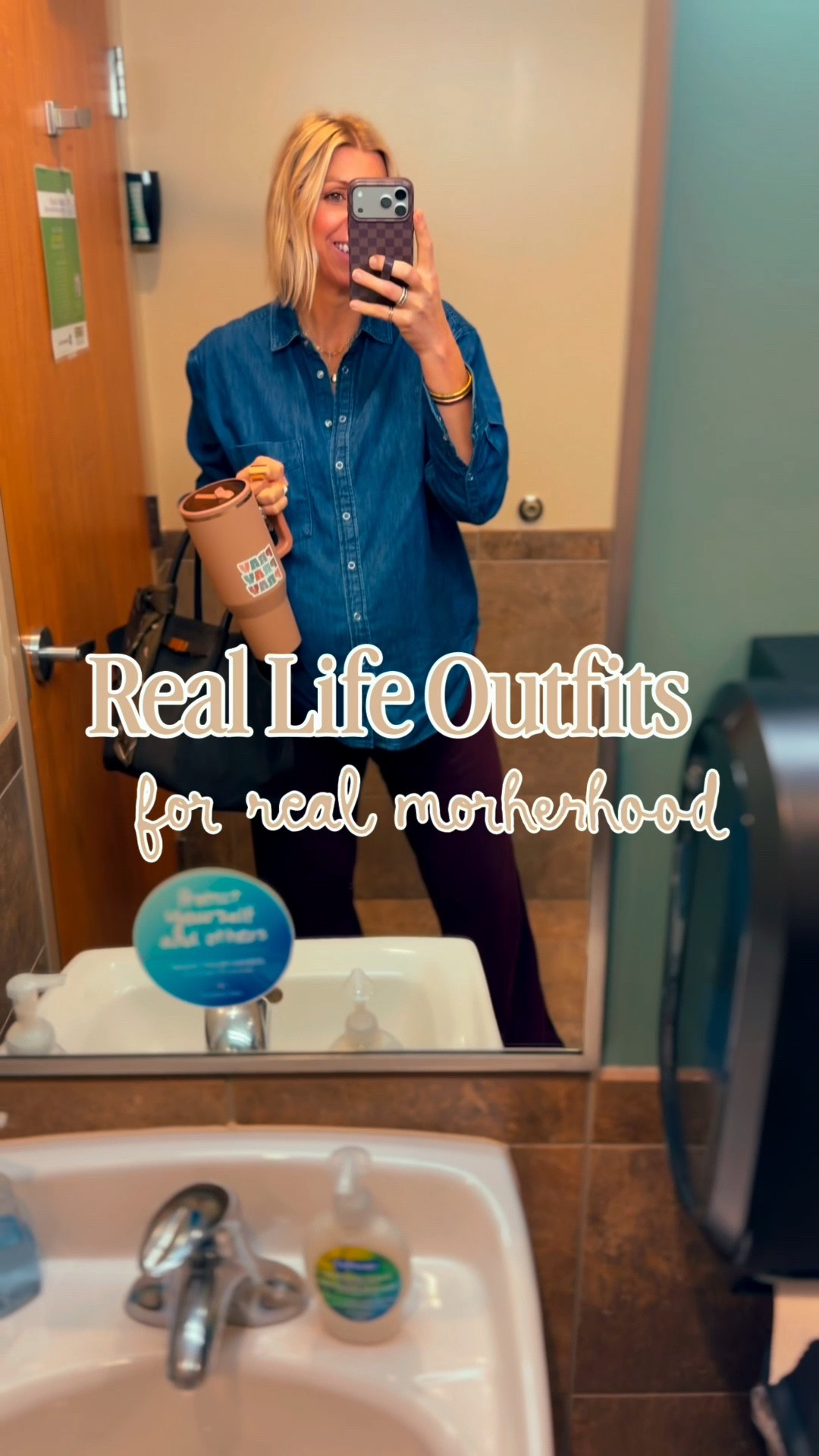 Real outfit for real motherhood!

￼ These track pants are not only comfortable. They’re super chic and sporty, and I love impaired with an effortless denim shirt, a polished pair of loafers and a suede handbag, easy repeatable uniform. 

I’m 5’10” wearing a size large tall in the track pants + size medium denim shirt (for size reference) 
*I’m currently 35 weeks pregnant with baby #4

#LTKootd #LTKmomlife #LTKOver40