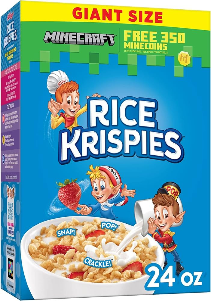Kellogg's Rice Krispies Cold Breakfast Cereal, 8 Vitamins and Minerals, Rice Krispies Treats, Gia... | Amazon (US)