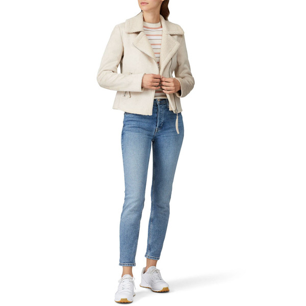 Slate & Willow Oat Faux Sherpa Jacket cream | Rent the Runway