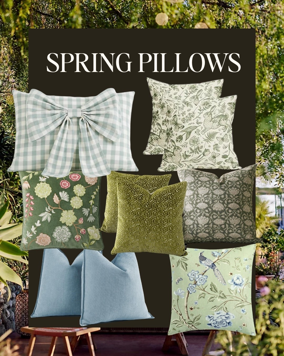 pillows for spring — can’t wait for all the color this season💕✨💐