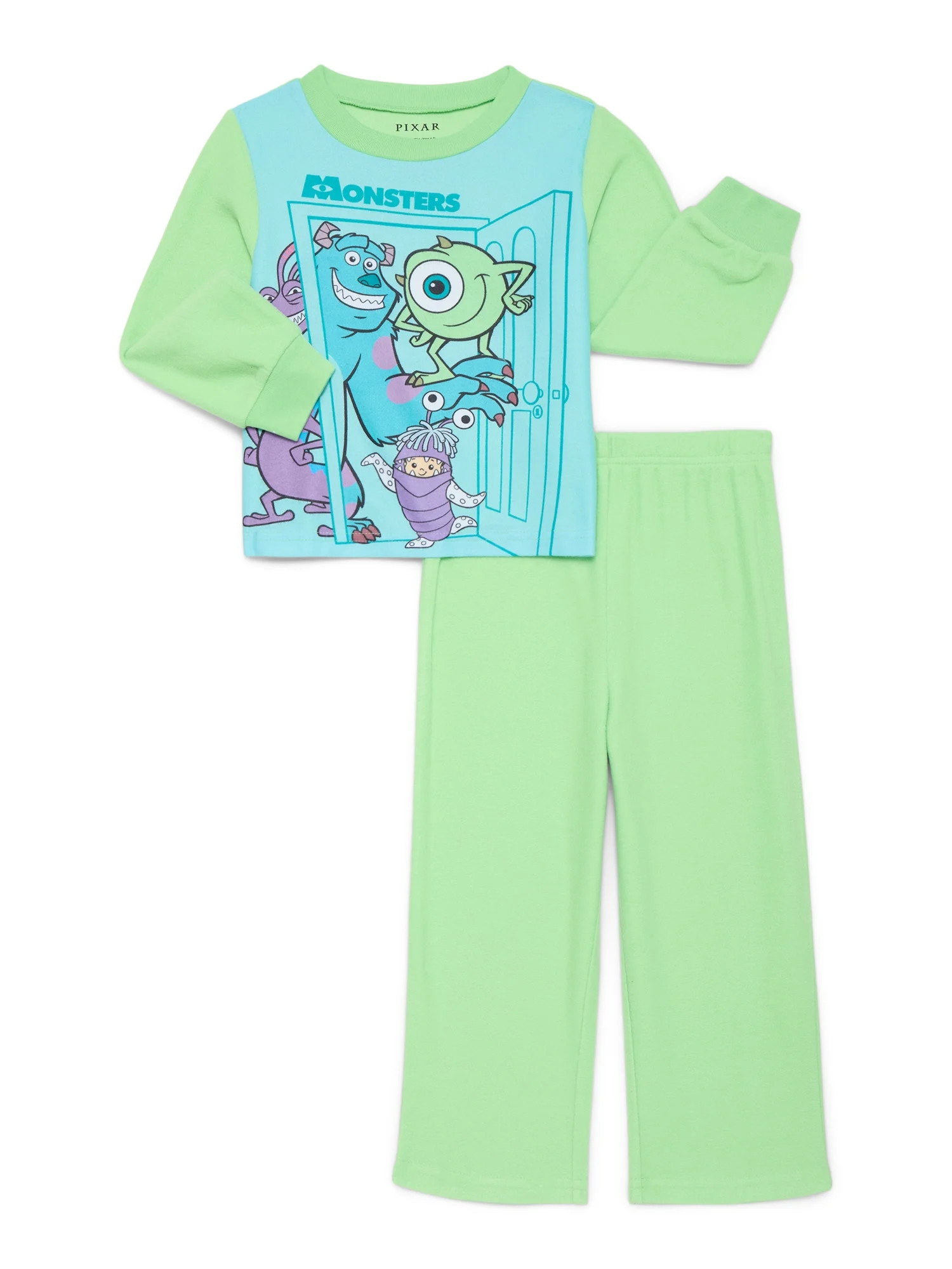 Disney Pixar Monsters Inc Toddler Boys Long Sleeve Top and Pants Pajama Set, 2-Piece, Sizes 12M-5... | Walmart (US)