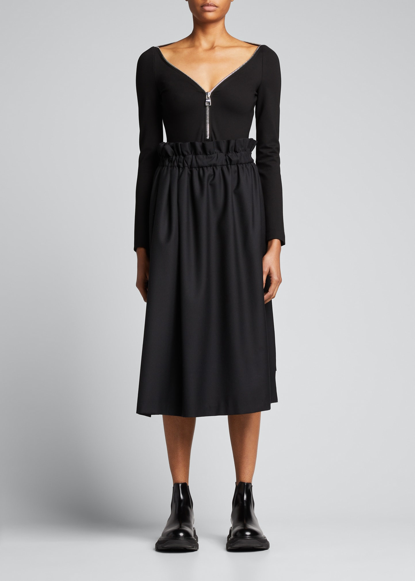 V-Neck Zip Jumper | Bergdorf Goodman