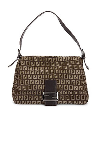 fendi Fendi Zucchino Baguette Shoulder Bag in Brown - Brown. Size all. | FWRD 