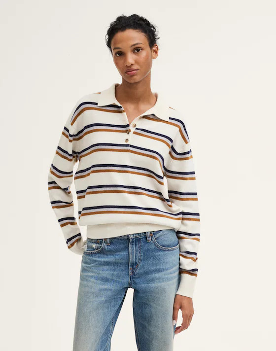 Polo Sweater in 100% SoftWool | Madewell