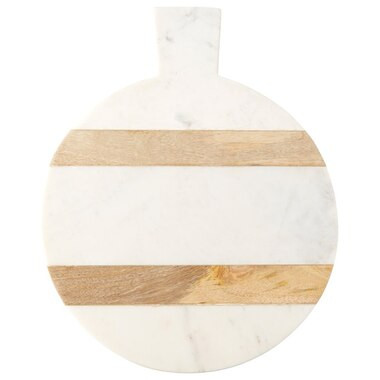 Round Marble & Wood Board – Large | Indigo (CA)